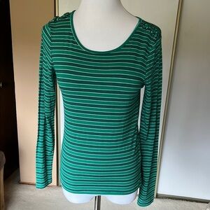 Green Striped Women's Top. Size S
